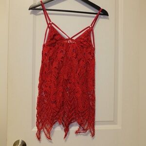 CHRISTMAS/Valentine’s Elegant Red Lace Women’s Dress